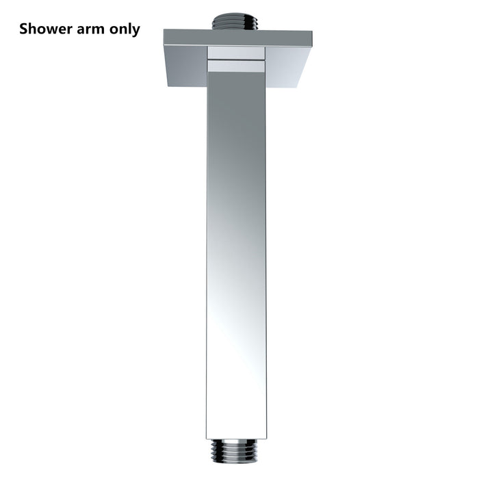 Metal Square Shower Arm in Chrome