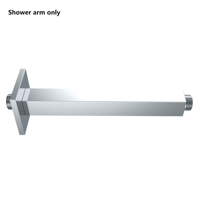 Metal Square Shower Arm in Chrome