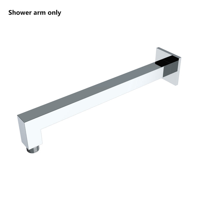 Metal Rectangle Shower Arm in Chrome