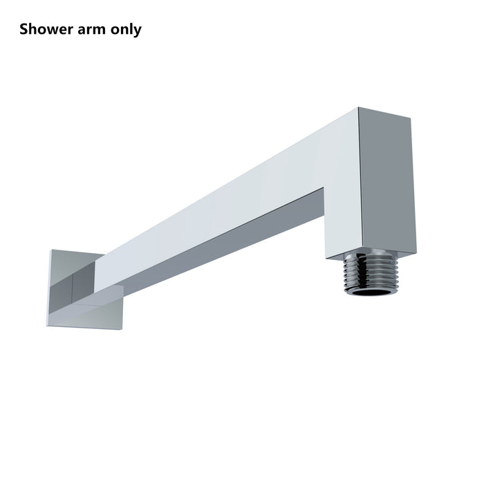 Metal Rectangle Shower Arm in Chrome