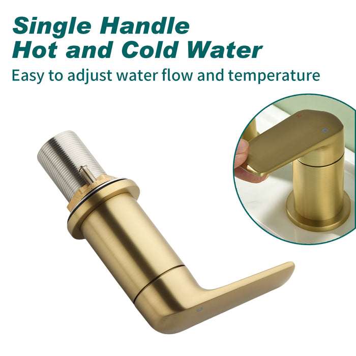 Topcraft Deck-Mounted 4-Hole Bathtub Filler Faucet with Handheld Shower