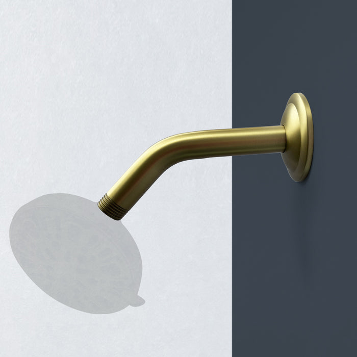Shower Arm with Flange, 1/2 NPT Tapered Threads, Rain Shower Head Arm, Wall Mount Shower Extension Arm