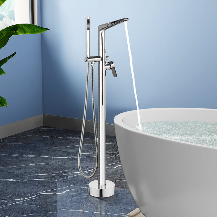 Topcraft Freestanding Bathtub Filler with Handheld Showerhead