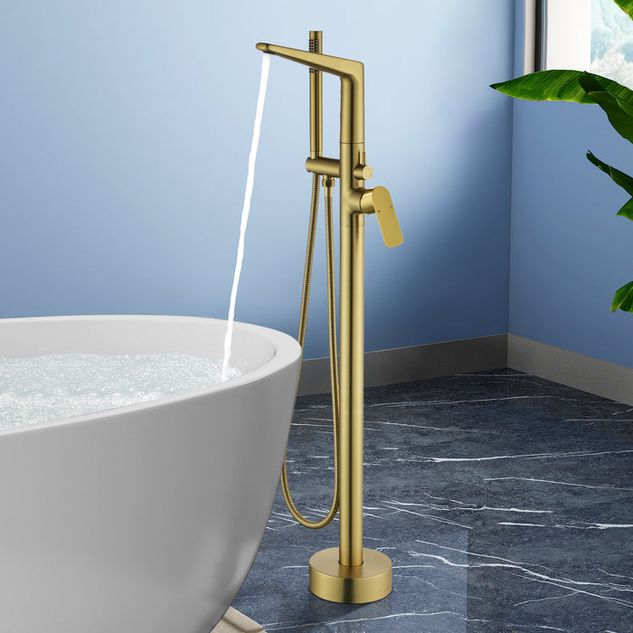 Topcraft Freestanding Bathtub Filler with Handheld Showerhead