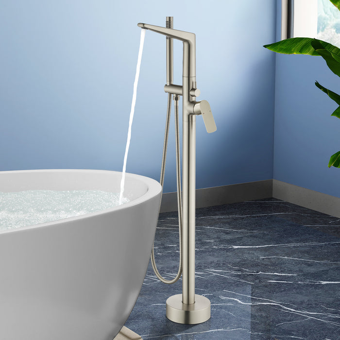 Topcraft Freestanding Bathtub Filler with Handheld Showerhead