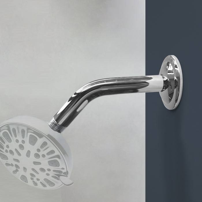 1/2 NPT ¡Á 4.8 in. Round Wall Mount Shower Arm with Sure Grip Flange in Chrome ( 1-Pack )