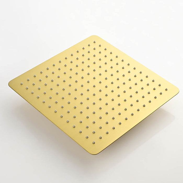 1-Spray Patterns 9.8 in. Dual Fixed and Handheld Shower Head with 1.8 GPM in Brushed Gold