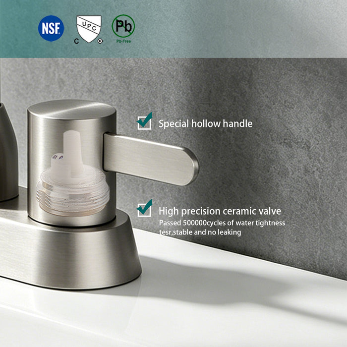 2 Handles Bathroom Sink Faucet,Centerset RV Bathroom Faucets for 2/3 Hole