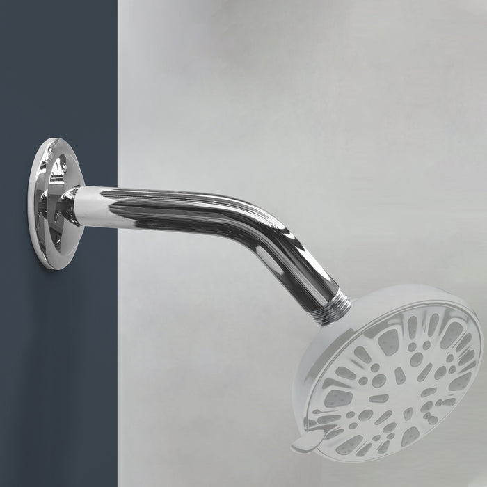 1/2 NPT ¡Á 4.8 in. Round Wall Mount Shower Arm with Sure Grip Flange in Chrome ( 1-Pack )