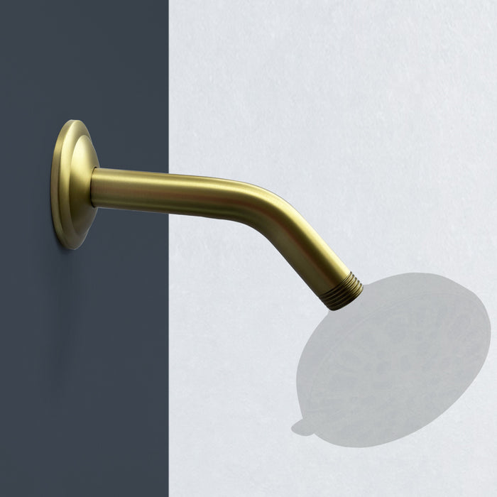 Shower Arm with Flange, 1/2 NPT Tapered Threads, Rain Shower Head Arm, Wall Mount Shower Extension Arm