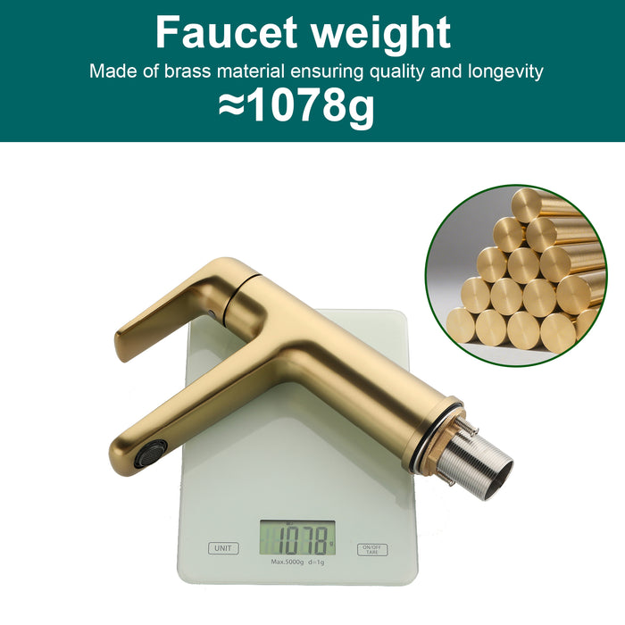 Topcraft Single-Handle Bathroom Faucet with Pop-Up Drain