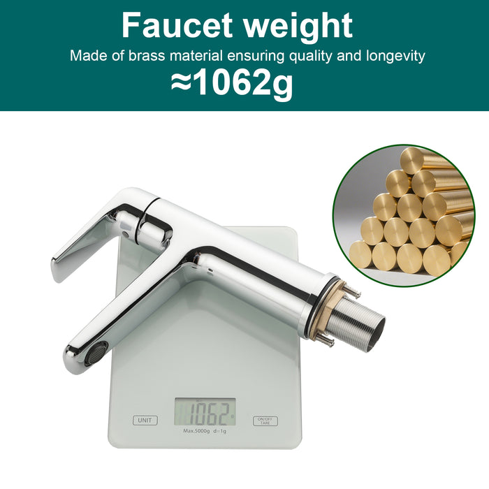 Topcraft Single-Handle Bathroom Faucet with Pop-Up Drain
