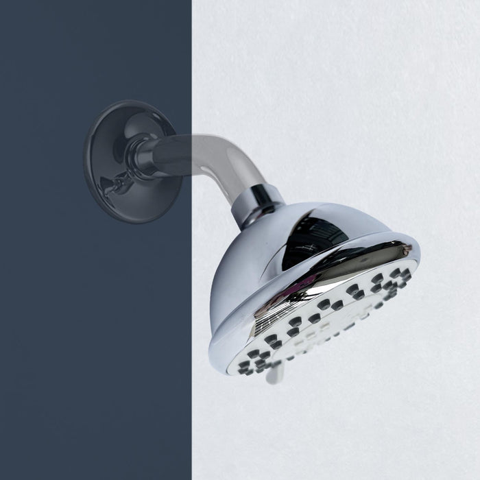 3-Spray Patterns with 1.75 GPM 3.94 in. Wall Mount Fixed Shower Head With High-Pressure in Chrome