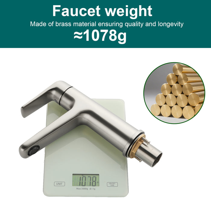 Topcraft Single-Handle Bathroom Faucet with Pop-Up Drain