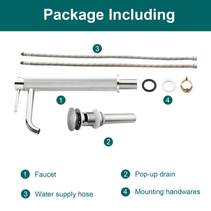 Topcraft Single-Handle Bathroom Faucet with Pop-Up Drain