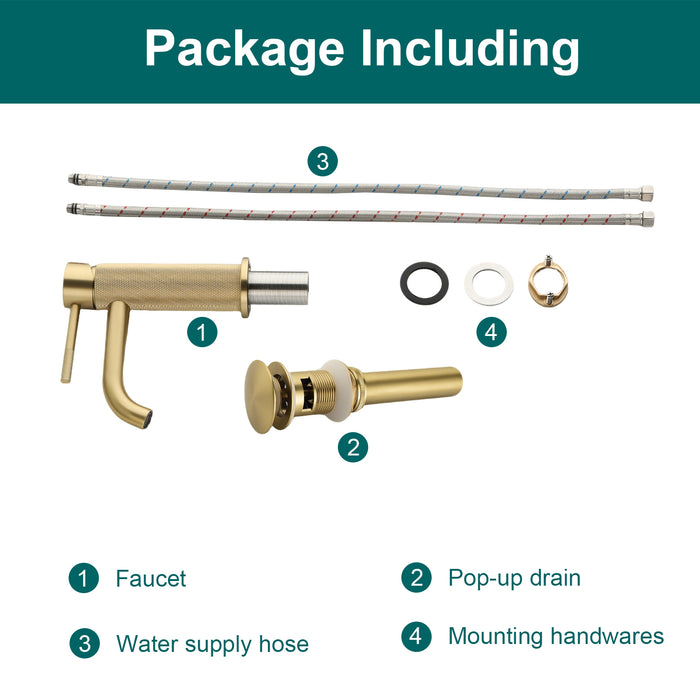 Topcraft Single-Handle Bathroom Faucet with Pop-Up Drain