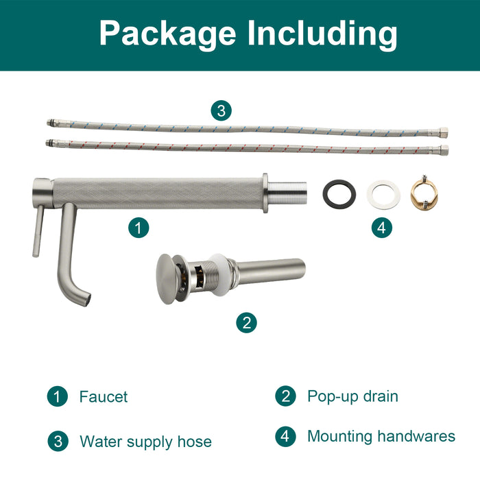 Topcraft Single-Handle Bathroom Faucet with Pop-Up Drain