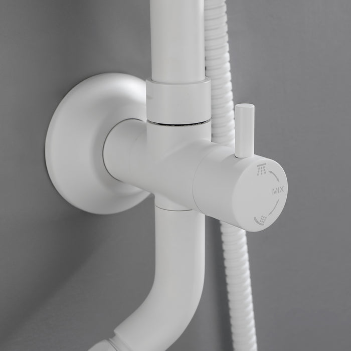 ShowerSpas Shower System, with 10" Rain Showerhead, 4-Function Hand Shower, Adjustable Slide Bar and Soap Dish