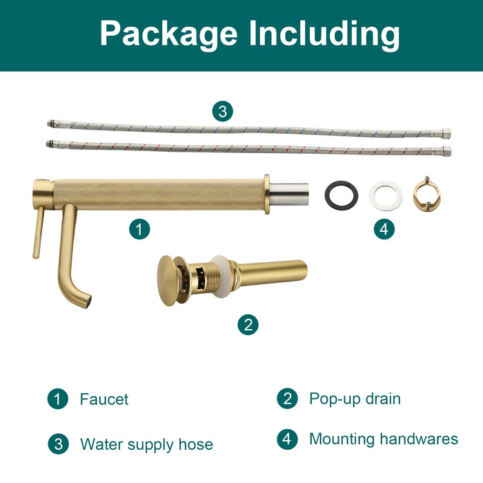Topcraft Single-Handle Bathroom Faucet with Pop-Up Drain