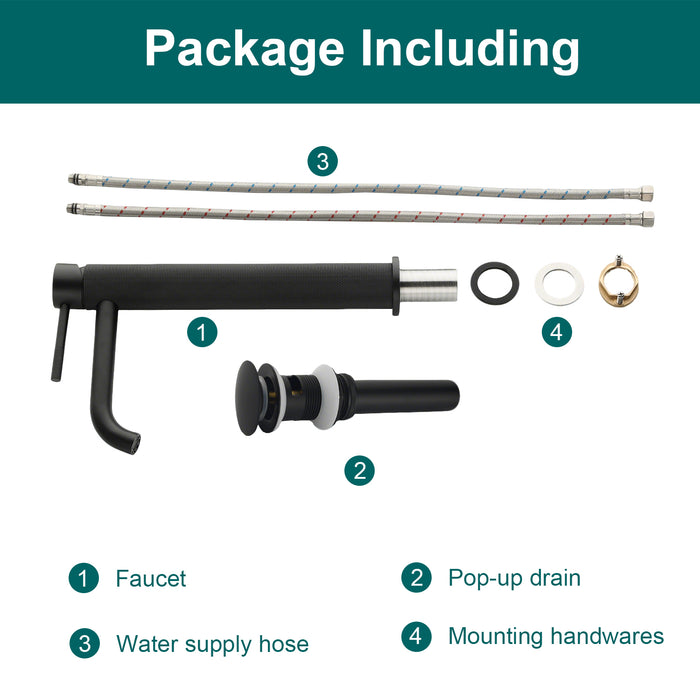 Topcraft Single-Handle Bathroom Faucet with Pop-Up Drain