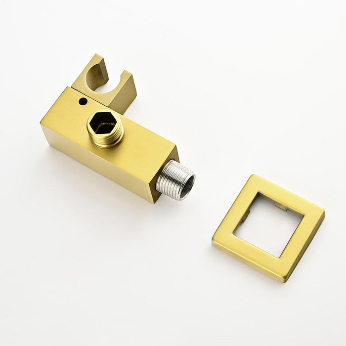 1-Spray Patterns 9.8 in. Dual Fixed and Handheld Shower Head with 1.8 GPM in Brushed Gold