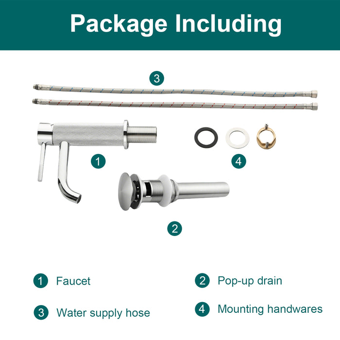 Topcraft Single-Handle Bathroom Faucet with Pop-Up Drain
