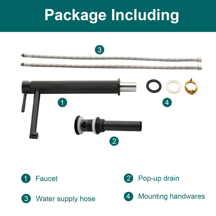 Topcraft Single-Handle Bathroom Faucet with Pop-Up Drain