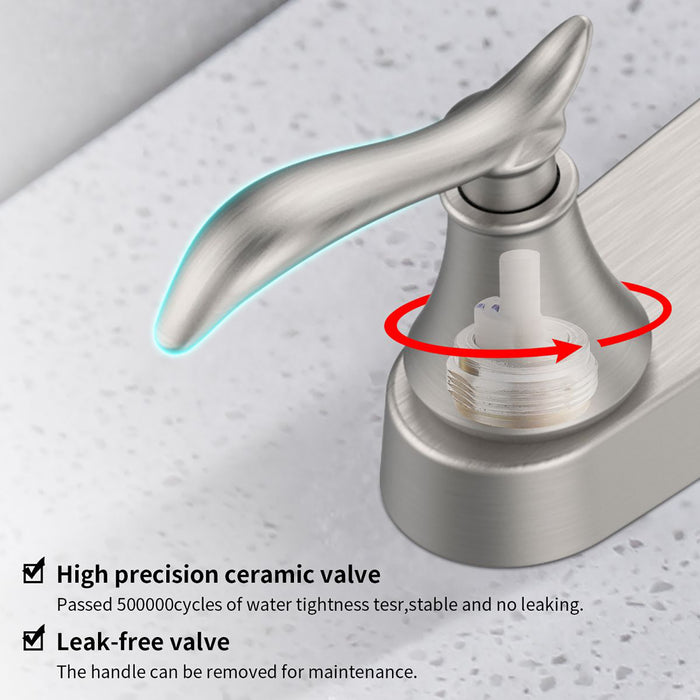 Two Handle High Arc Brushed Nickel Pull Out Kitchen Faucet,Stainless Steel Kitchen Sink Faucets