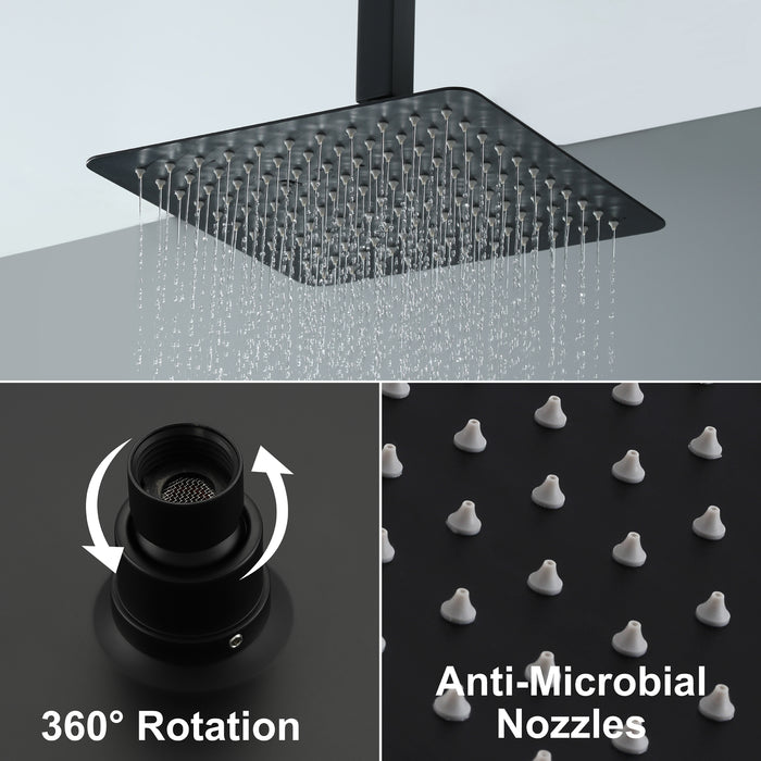 10-in Brushed Gold 1-Spray Built-In Shower System