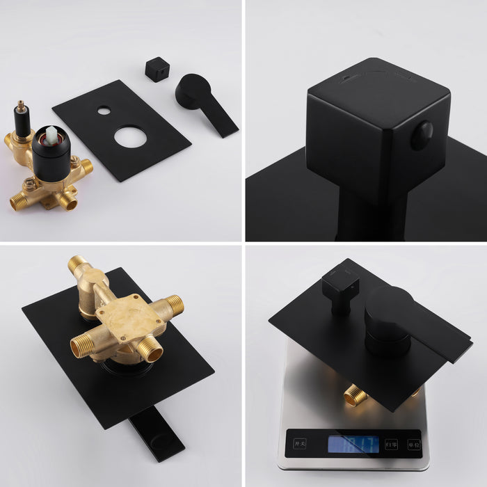 10-in Brushed Gold 1-Spray Built-In Shower System