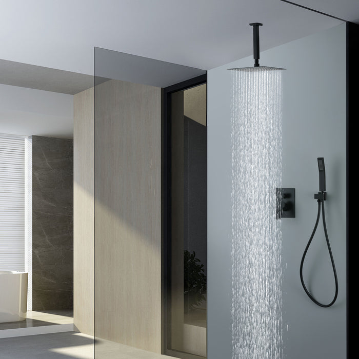 10-in Brushed Gold 1-Spray Built-In Shower System