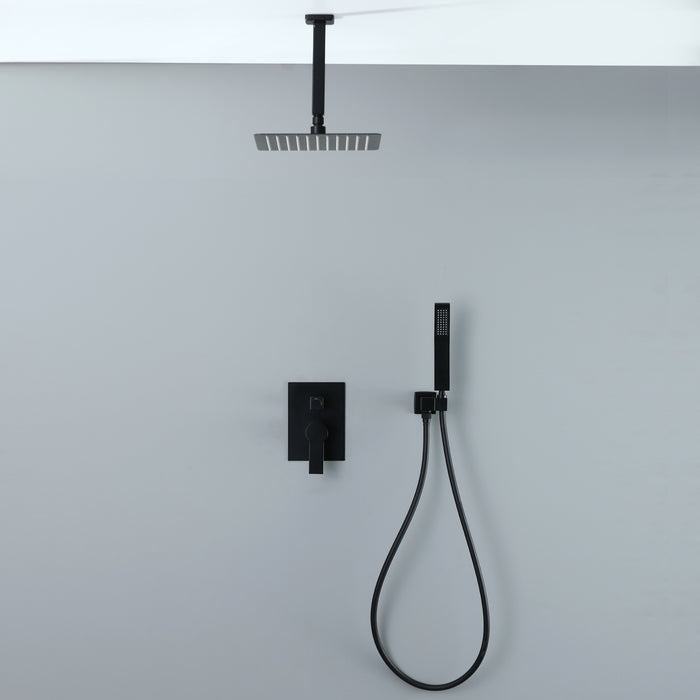 10-in Brushed Gold 1-Spray Built-In Shower System