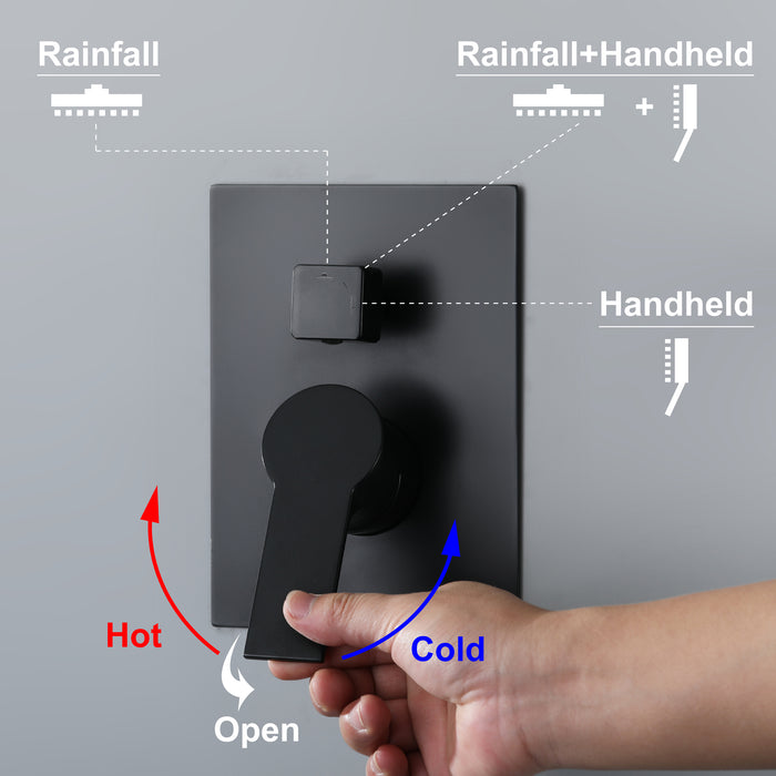 10-in Brushed Gold 1-Spray Built-In Shower System