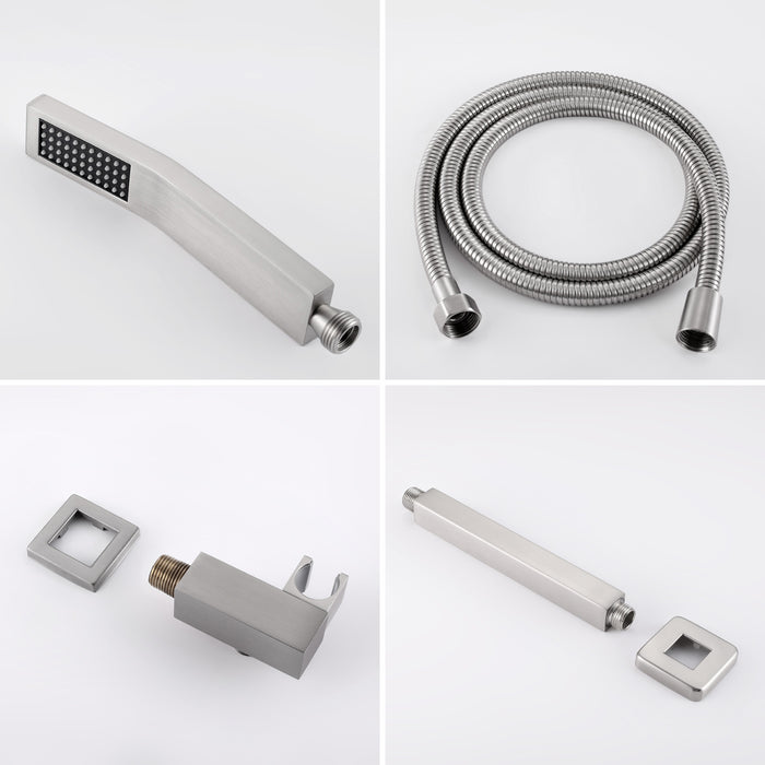 10-in Brushed Nickel 1-Spray Built-In Shower System