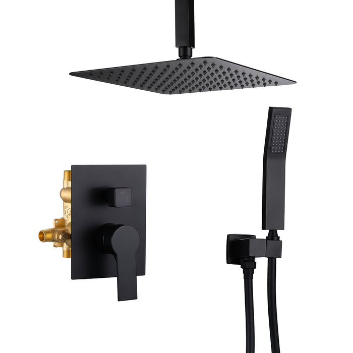 10-in Brushed Gold 1-Spray Built-In Shower System