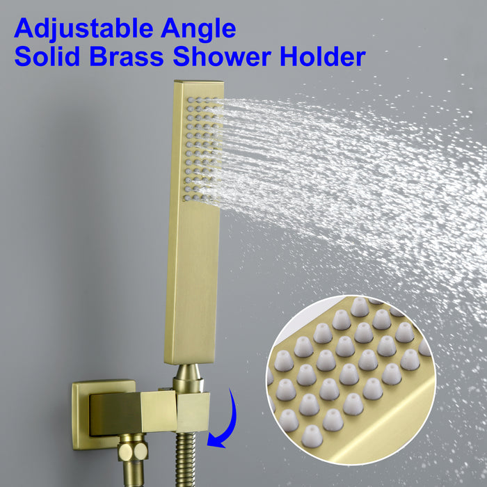 12-in Brushed Nickel 1-Spray Built-In Shower System with Faucet