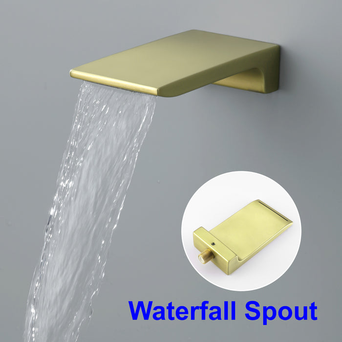 12-in Brushed Nickel 1-Spray Built-In Shower System with Faucet