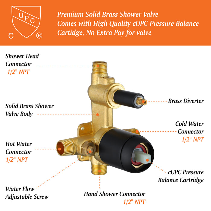 wall-mounted bathtub shower set
