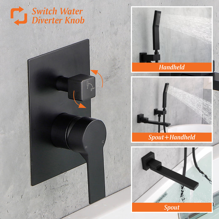 wall-mounted bathtub shower set