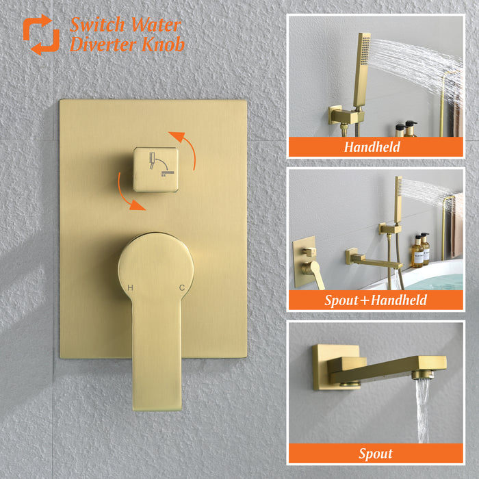 wall-mounted bathtub shower set