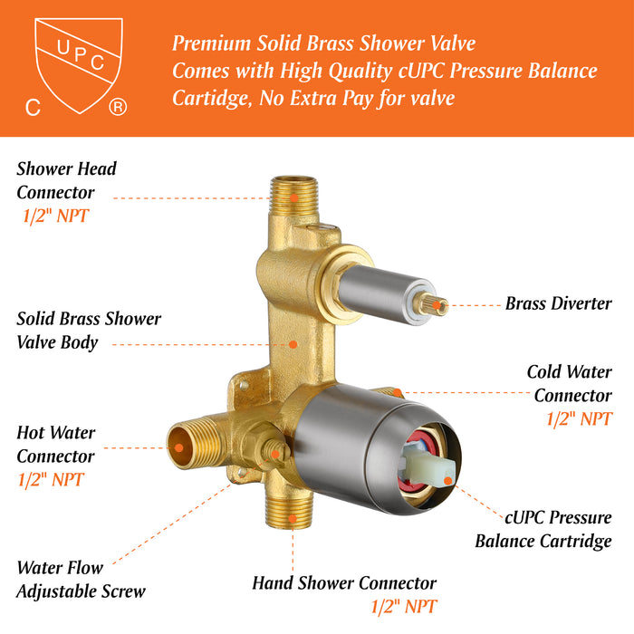 wall-mounted bathtub shower set