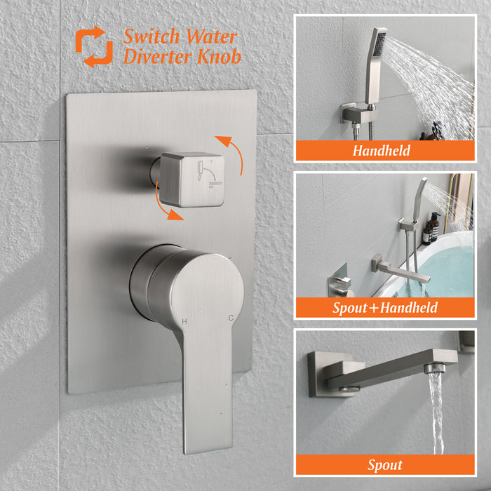 wall-mounted bathtub shower set