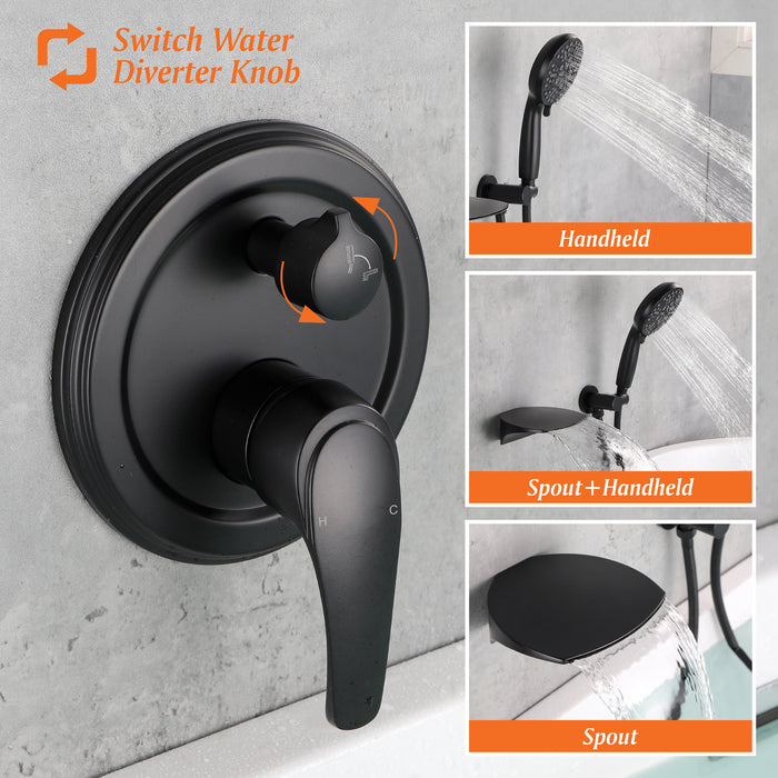 wall-mounted bathtub shower set