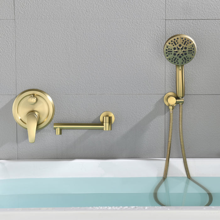 wall-mounted bathtub shower set