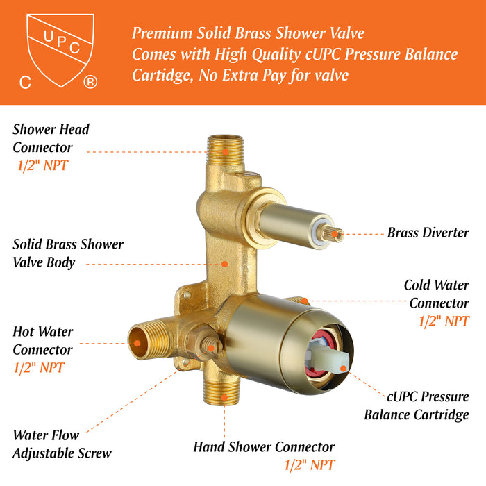 wall-mounted bathtub shower set