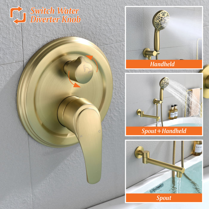 wall-mounted bathtub shower set
