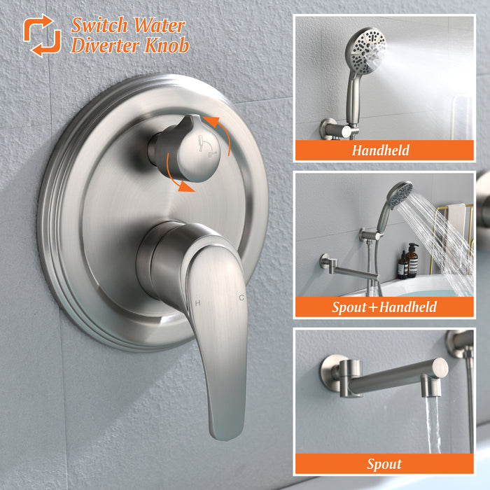 wall-mounted bathtub shower set