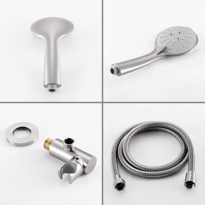 12-in Brushed Nickel 1-Spray Built-In Shower System