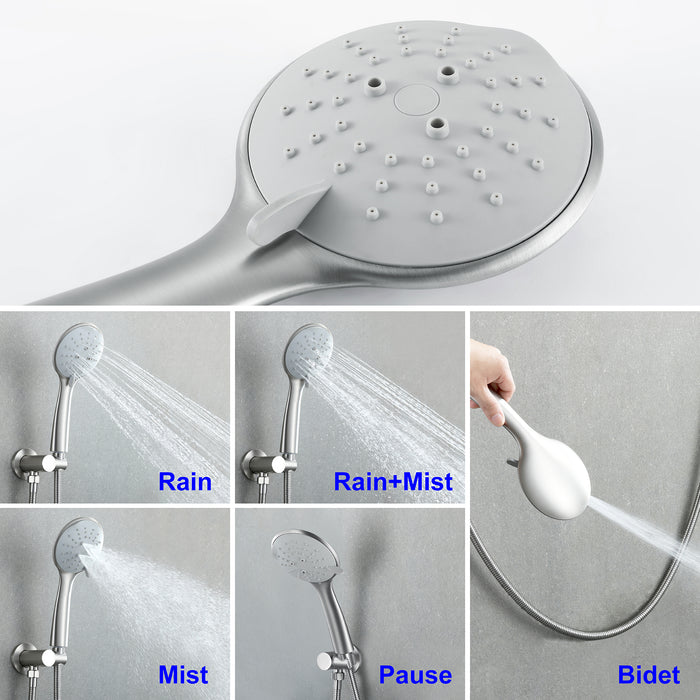 12-in Brushed Nickel 1-Spray Built-In Shower System