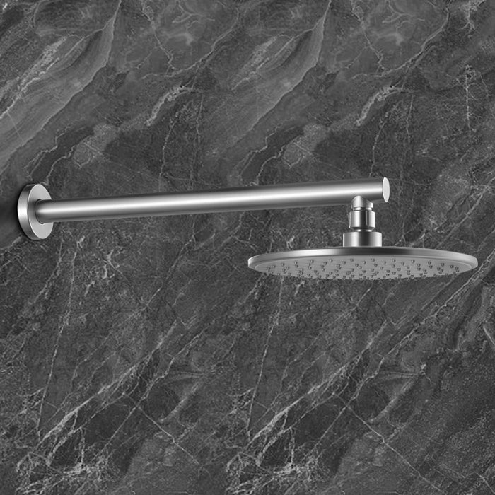 5-Spray Patterns 9 in. Wall Mount Dual Shower Heads with Handheld Built-In Shower System in Brass and SUS304 Stainless Steel